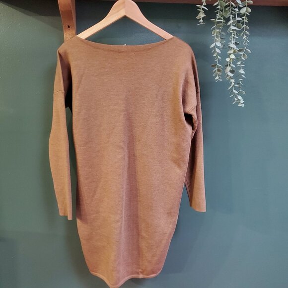 J. Crew | Long Sleeve Tan Sweater Dress - Picture 2 of 3